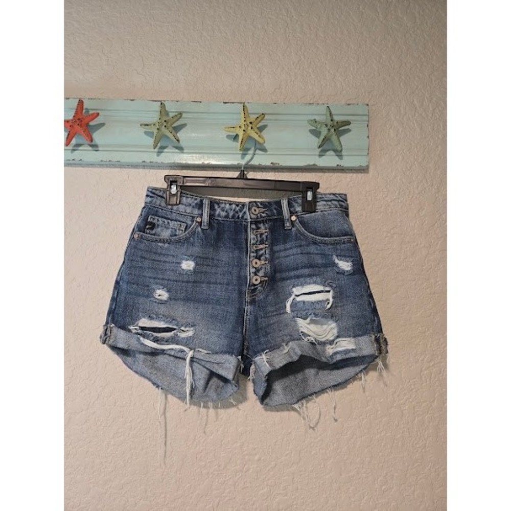 Kancan Distressed Denim Shorts